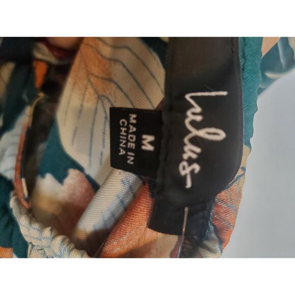 Lulus Green Floral Print Tie-Back Tiered Maxi Dress Womens Size Medium NWT - Picture 7 of 9